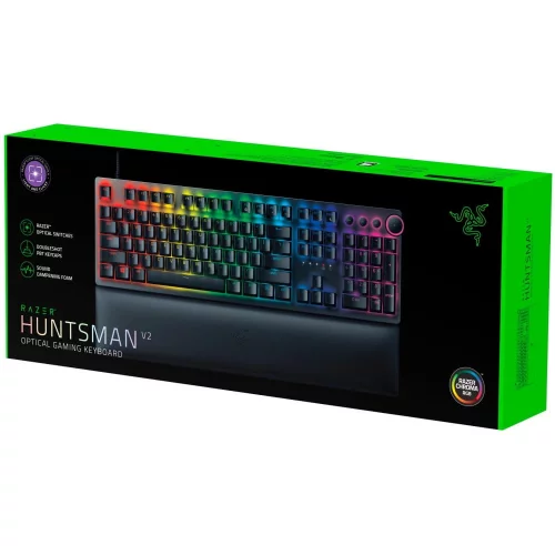 Игровая клавиатура Razer Huntsman V2 (Purple Switch) - Russian Layout Gaming Keyboard/ Razer Huntsman V2 (Purple Switch) Gaming keyboard - Russian Layout (RZ03-03931300-R3R1) фото 7