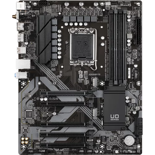 Материнская плата/ MB GIGABYTE INTEL B760 s1700, 4xDDR4(128GB), HDMI 2.0/DP, 1xPCIe 4.0x16, 4xPCIe 3.0x16, 1xLAN, Wi-Fi, BT, 4xSATA 6Gb/s, 2xM.2, 1xUSB-C, 1xUSB 3.2, 4xUSB 2.0, 1xPS/2, ATX (B760 DS3H AX DDR4)