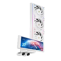Водяное охлаждение для процессора/ Water Cooling System Thermalright Trofeo Vision 360 (360mm, LED, White, ARGB/ Fans: 3x120mm, 69CFM, 27dBA, 2150RPM/ Pump height 102mm, 6400RPM, Rad thickness 27mm/ S (T-VISION-WH-360-ARGB)