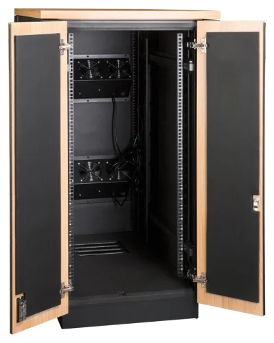 Шкаф LANMASTER SOUNDPROOF звукоизолированный 18U 750x1130 мм, отделка под дерево, цвет лиственница (LAN-DC-CBSP-18U-WD) фото 2