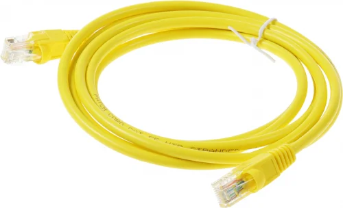 Патч-корд cat.5E molded 2м желтый RJ-45 (m)-RJ-45 (m) (упак.:1шт) (630501) (630501#MLN)