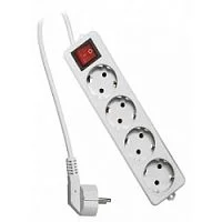 Гарнизон Сетевой фильтр ELB-G4-W-3, 4 евророзетки с выключателем и заземлением, допустимый ток 16А, длина 3м.