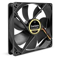 Exegate EX283390RUS Вентилятор 12В DC ExeGate ExtraPower EP12025S3PM (120x120x25 мм, Sleeve bearing (подшипник скольжения), 3pin+Molex, 1800RPM, 28dBA)