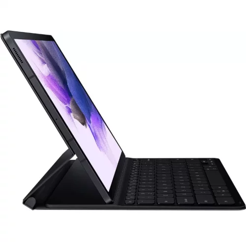 Чехол-клавиатура Samsung для Galaxy Tab S7+/FE полиуретан/поликарбонат черный (EF-DT730BBRGRU) фото 4