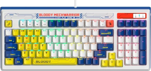Клавиатура A4Tech Bloody B950 механическая синий/ белый USB for gamer LED (B950)
