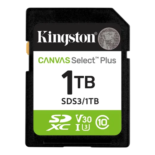 Флеш карта SDXC 1TB Kingston SDS3/1TB Canvas Select Plus V30 w/o adapter
