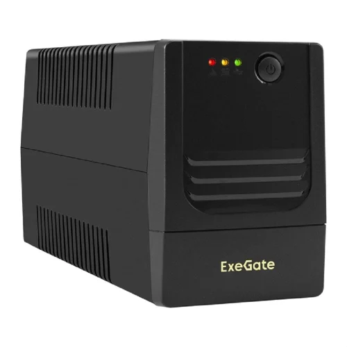Exegate EX299493RUS ИБП ExeGate Power NB-1000.LED.AVR.2SH.USB (1000VA/650W, LED, AVR, 2*Schuko, USB, батарея 12V 9Ah, Black)