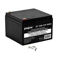Exegate EX282970RUS Аккумуляторная батарея DT 1226 (12V 26Ah, клеммы F3 (болт М5 с гайкой)) Exegate EX282970RUS Аккумуляторная батарея DT 1226 (12V 26Ah, клеммы F3 (болт М5 с гайкой))