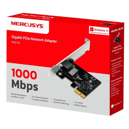 Mercusys MA210E Сетевой адаптер PCI Express 1 Гбит/с фото 3