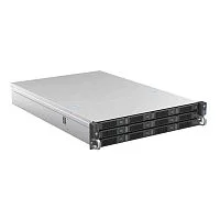 Procase BS212-SATA3-B-0 Корпус 2U Rack server case 12 SATA III / SAS 6Gbit hotswap HDD 3*MiniSAS(8087), черный, без блока питания, глубина 650мм, MB 12"x13"