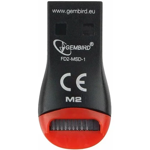 Картридер Gembird Картридер внешний USB2.0 Gembird для считывания MicroSD карт, блистер (053112) (FD2-MSD-1)