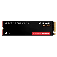 Твердотельный накопитель Western Digital Black SSD SN7100 M2.2280 PCIe 4.0 4Tb, 7000MBs/6700MBs, TBW 2400, WDS400T4X0E, 1 year