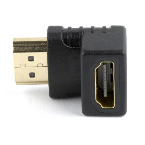 Cablexpert Переходник HDMI-HDMI 19F/ 19M, угловой соединитель 90 градусов, золотые разъемы (A-HDMI90-FML) фото 2