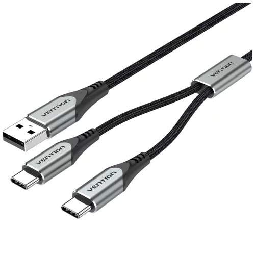 Кабель Vention USB-CM х 2/USB 2.0 AM - 1м. (CQOHF)