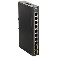 Коммутатор/ DIS-100G-10S Unmanaged Industrial Switch 8x1000Base-T, 2x1000Base-X SFP, Surge 6KV, Alarm relay, DIN-Rail, metal case IP40, -20 to 65°C, only DC power, w/o power supply (DIS-100G-10S/A2A)