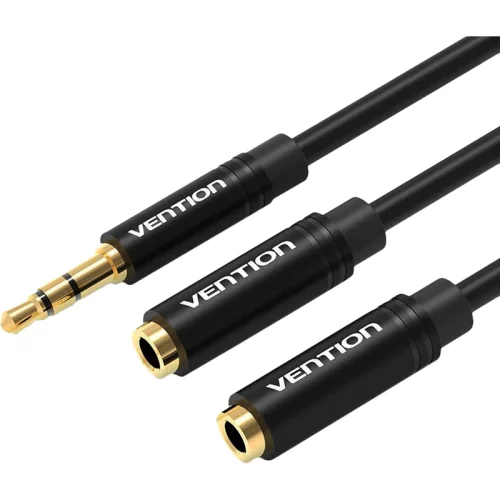 Переходник-разветвитель Vention гибкий Jack 3.5 mm M/Jack 3.5 mm F x 2 - 0.3м (BBWBY)