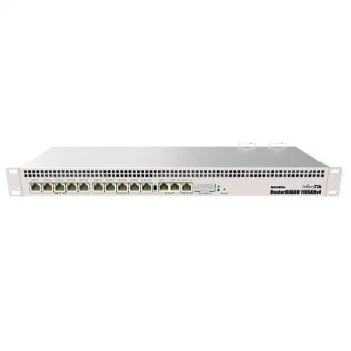 Маршрутизатор/ RB1100AHx4 Dude Edition Powerful 1U rackmount router with 13x Gigabit Ethernet ports, 60GB M.2 drive for Dude database (RB1100DX4)