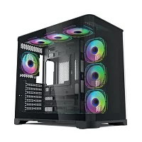 Корпус для Компьютер Forza Forza FZ-G42B Seaview TG ATX Case, black, w/o psu, Curved Tempered glass front panel, 1x3,5", 3x2,5
