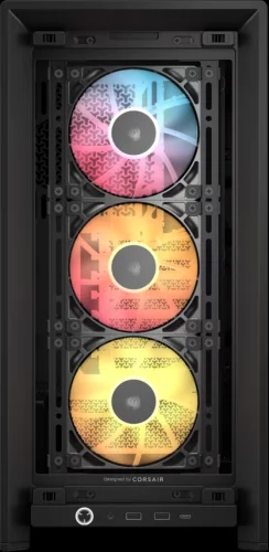 Корпус без блока питания/ Case Corsair Frame 4000D RS ARGB, Midi-Tower, TG, 3x120mm ARGB, 2xUSB-A 3.2, 1xUSB 3.2 Type-C, E-ATX, ATX, mATX, mITX Black (CC-9011296-WW) фото 10