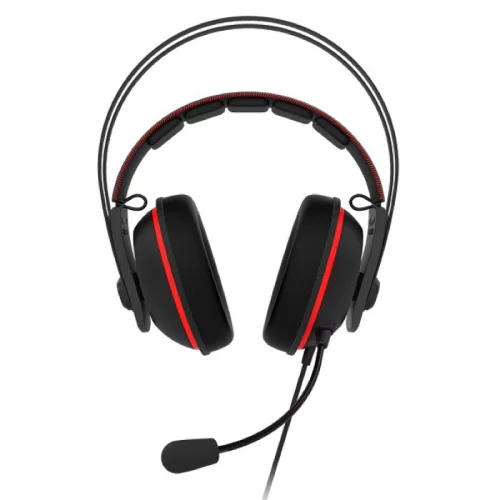 Гарнитура ASUS TUF GAMING H7 проводная, чёрно-красная, mini jack 3.5 mm (90YH01QR-B1UA00) фото 2