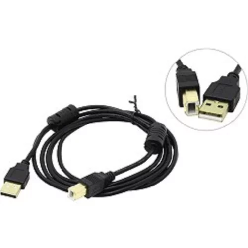 Exegate EX138946RUS Кабель USB 2.0 A--]B 1.8м Exegate 2 фильтра, позолоченные контакты