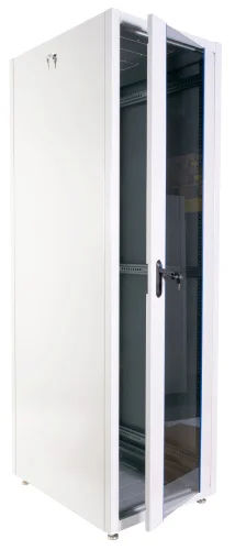Шкаф телекоммуникационный напольный ЭКОНОМ 42U (600 1000) дверь стекло, дверь металл (ШТК-Э-42.6.10-13АА) фото 2