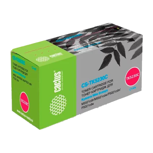 Картридж лазерный Cactus CS-TK5230C TK-5230C голубой (2200стр.) для Kyocera Ecosys M5521cdn/M5521cdw/P5021cdn/P5021cdw