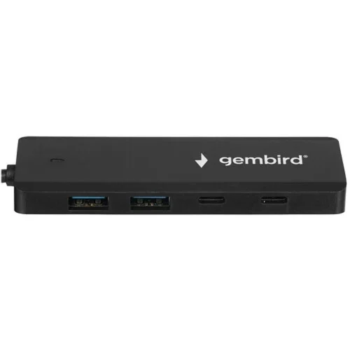 Gembird Разветвитель USB3.1 2xUSB, 2xType-C, с доп.пит (Type-C),кабель Type-C 19см, черный, коробка (UHB-C425) фото 3