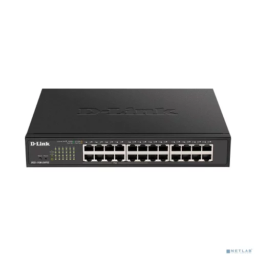 Коммутатор/ DGS-1100-24PV2 EasySmart L2 Switch 24х1000Base-T (12х1000Base-T PoE), PoE Budget 100W (DGS-1100-24PV2/A3A)