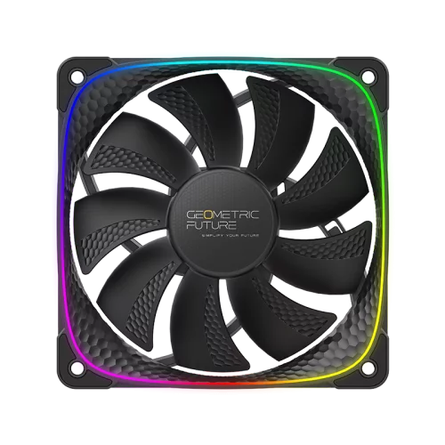Вентилятор корпусный/ Case Cooler Geometric Future Squama 2503RB-12 Reverse (120x120x25mm, 4-pin PWM, ARGB, 57.67CFM, 29.87dBA, 1500RPM, Black) (1F2503R112001)