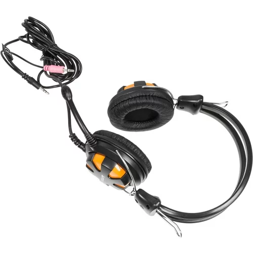 Гарнитура A4Tech HS-28 оранжевая / черная (HS-28 (ORANGE BLACK)) фото 4