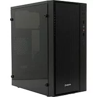 Exegate EX283754RUS Корпус Minitower ExeGate mEVO-9301-RGB (mATX, без БП, с окном, 2*USB+1*USB3.0, HD аудио, черный с RGB подсветкой)