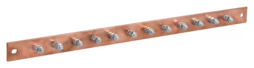 ITK Шина заземл. 483х25x3мм медь ШМТ М1 12 точек подключ. М6 (ER-12-325-M1)