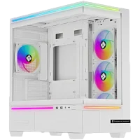 Корпус без блока питания/ Case Thermalright M10 FAN4-C, Mini-Tower, TG, 4x120mm ARGB, 2xUSB-A 3.0, 1xUSB Type-C, mATX, mITX White (TL-M10 WHITE FAN4-C)
