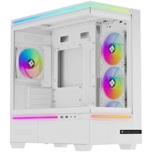 Корпус без блока питания/ Case Thermalright M10 FAN4-C, Mini-Tower, TG, 4x120mm ARGB, 2xUSB-A 3.0, 1xUSB Type-C, mATX, mITX White (TL-M10 WHITE FAN4-C)