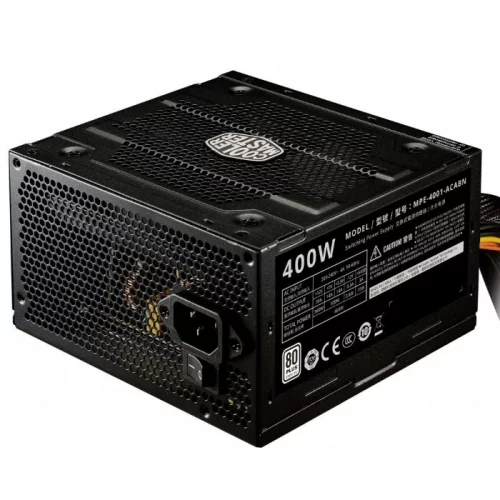 Блок питания 400W Cooler Master Elite Black V4, ATX12V 2.41, 120mm, APFC, 80 Plus (MPE-4001-ACABN-EU) фото 2