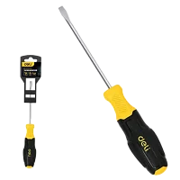 Шлицевая отвертка Deli DL6331001N 3х100мм сталь Cr-V, двухкомпонентная прорезиненная рукоять