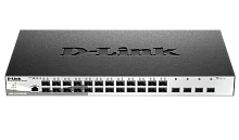 Управляемый L2 коммутатор/ Управляемый L2 коммутатор, 24x1000Base-X SFP, 4x10GBase-X SFP+, CLI, консольный порт RJ-45, RPS, поддержка Dying Gasp (DGS-1210-28XS/ME/C1A)