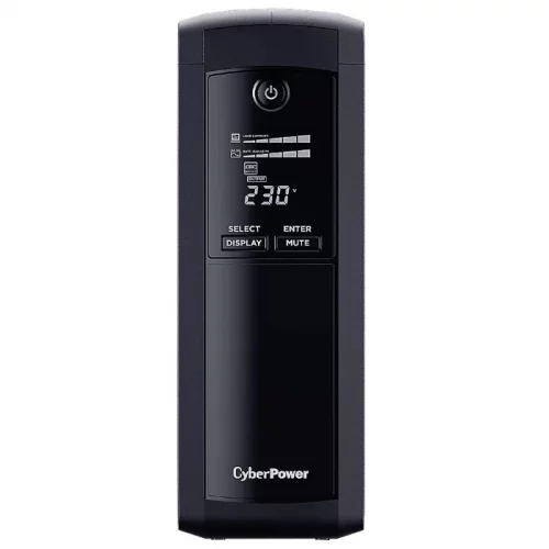 Источник бесперебойного питания/ UPS CyberPower VP1200ELCD Line-Interactive 1200VA/720W USB/RS-232/RJ11/45 (4 + 1 EURO)