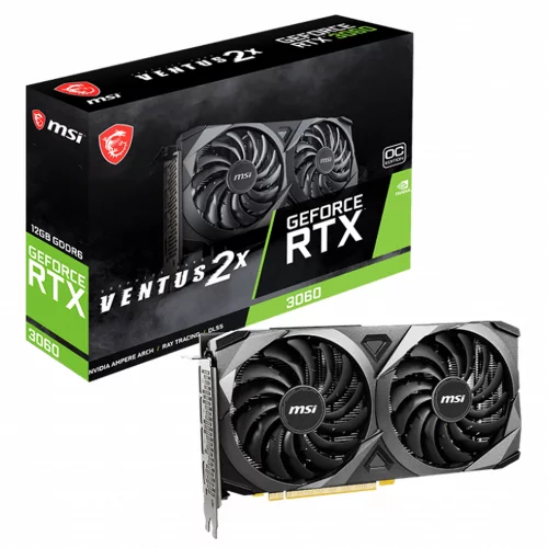 Видеокарта PCIE16 RTX3060 12GB GDDR6 RTX 3060 VENTUS 2X 12G OC MSI