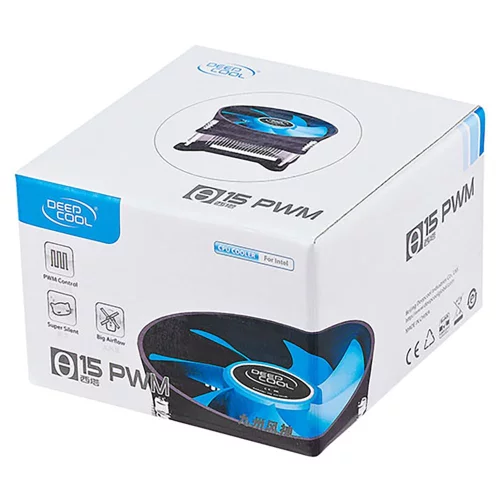 Вентилятор Deepcool THETA 15 PWM (705222) (Height 46mm, Fan 100mm, 800-2800±10% rpm, 36dB(A), 4-pin, TDP 65W, Al, Screw, Intel LGA1200/ 115x) (705222) (DP-ICAS-T15P)