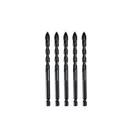 Набор оснастки Deli Сверла по стеклу/керамике/кафелю 10мм 5шт DH-CZZ010-E1 YG6X, шестигранный хвостовик 1/4HEX, кейс