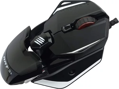 Мышь игровая Mad Catz R.A.T. 2+, PMW3325, 3 кнопки, 5000 dpi, красная подсветка (MR02MCINBL000-0) фото 3