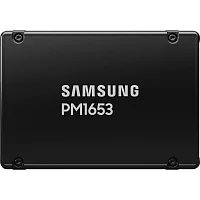 Твердотельный накопитель/ Samsung SSD PM1653, 7680GB, 2.5" 15mm, SAS 24Gb/s, 3D TLC, R/W 4200/up 3800MB/s, IOPs 770 000/135 000, TBW 14016, DWPD 1 (12 мес.) (MZILG7T6HBLA-00A07)