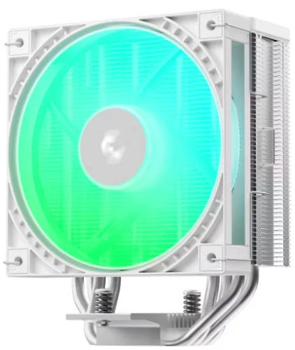 Кулер для процессора DEEPCOOL AG400 G2 WH ARGB LGA1851/1700/AM5/AM4 (18шт/кор, TDP 230W, PWM, Fan 120mm, 4 тепл. трубки, белый) RET (R-AG400-WHAMMG2-G)