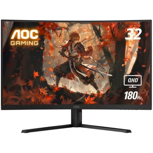 Монитор 32 AOC CQ32G4VE Black (VA, изогнутый, 2560x1440, 180Hz, 0.5 ms, 178°/ 178°, 300 cd/ m, 80M:1, +2xHDMI 2.0, +DP)