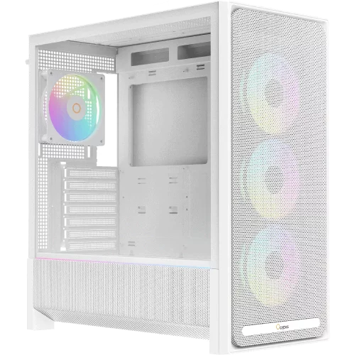 Корпус Компьютер без блока питания/ Case Ocypus Delta C70 WH ARGB, Midi-Tower, TG, 4x120mm ARGB, 2xUSB-A 3.0 + 1xUSB-C 3.1, E-ATX, ATX, mATX, mITX White (DELTA-C70-WHG400XX-GL)