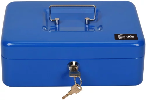 Ящик для денег без номинала Cactus CS-CB-003BL 90x250x180 синий сталь 1.367кг