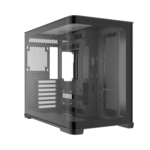 Корпус Компьютер без блока питания/ Case SAMA V60E Black, Midi-Tower, TG, no fans, 2xUSB 3.0 + 1xUSB 3.2 Type-C, ATX, mATX, mITX Black (V60E-BKADA0X1-GL)