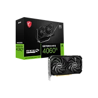Видеокарта/ VGA MSI NVIDIA GeForce RTX 4060 Ti VENTUS 2X BLACK 8G 8GB, GDDR6/128-bit, PCIe 4.0, 1xHDMI 2.1, 3xDP, 2.2-slot